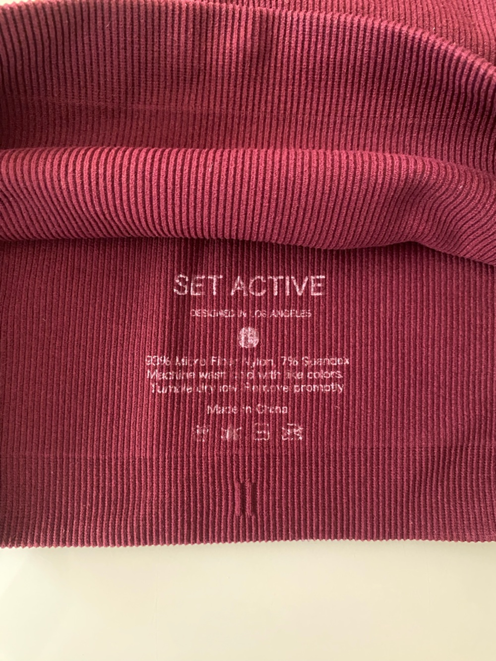 Set Active One-Shoulder Ribbed Crop Top - Picture 5 of 5